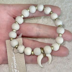 New wood bead stretch bracelet